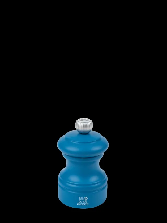 Peugeot Saveurs Bistro Moulin à sel manuel en bois, bleu pétrole, 8 cm - 3" -> Moulins À Sel Et Salières