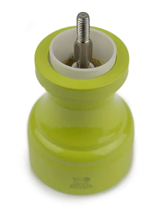 Peugeot Saveurs Bistro Moulin à sel manuel en bois laqué, pistache, 10 cm - 4" -> Moulins À Sel Et Salières