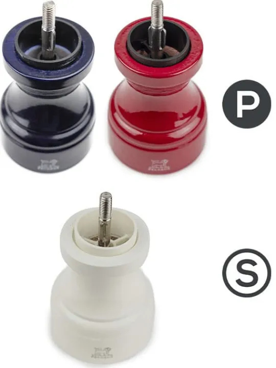 Peugeot Saveurs Bistro trio france Trio 2 moulins poivre et 1 moulin sel, manuels en bois, bleu, blanc et rouge, 10 cm -> Coffrets Cadeaux | Duos Et Combi 2 En 1