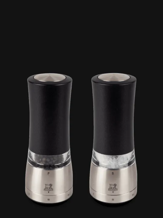 Peugeot Saveurs Daman electrique Duo de moulins à poivre et à sel électriques u'select, noir irisé, 16 cm - 6,25in. -> Coffrets Cadeaux | Envie De Design