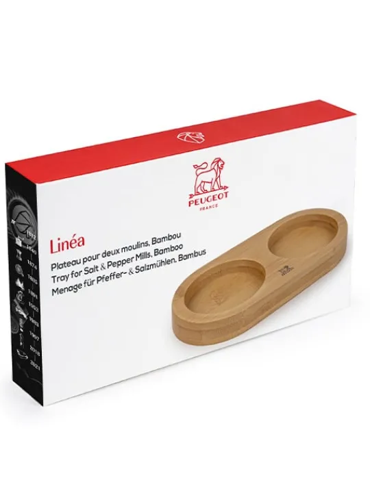 Peugeot Saveurs Linéa Plateau pour deux moulins, bambou, -> Idées Cadeaux -50€ | Accessoires Moulins