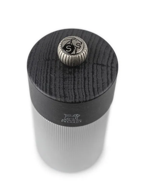Peugeot Saveurs Line Moulin à sel manuel, alu et graphite, 12 cm - 4,75in -> Envie De Design | Moulins À Sel Et Salières