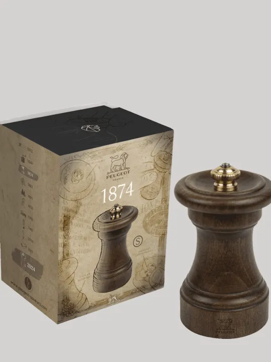 Peugeot Saveurs 1874 Moulin à sel manuel en bois patiné, 10 cm -> Coffrets Cadeaux | Envie De Design