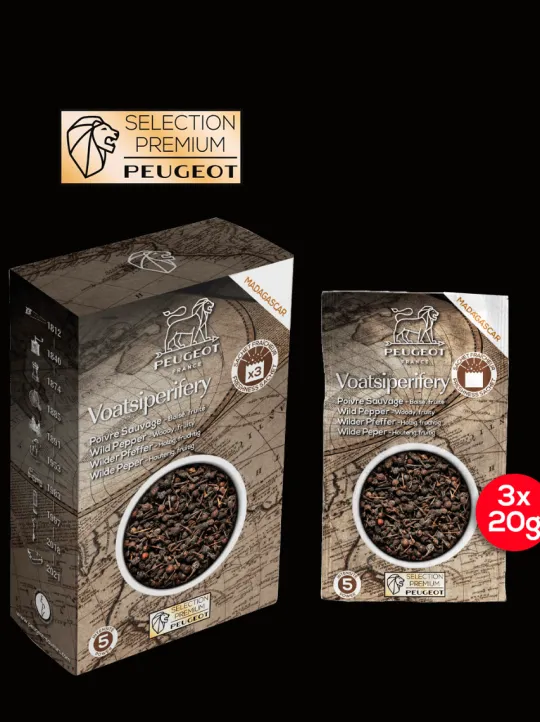 Peugeot Saveurs Pack poivres sels Sélection de 2 poivres sélection premium et de 2 sels d'exception -> Epices Du Monde