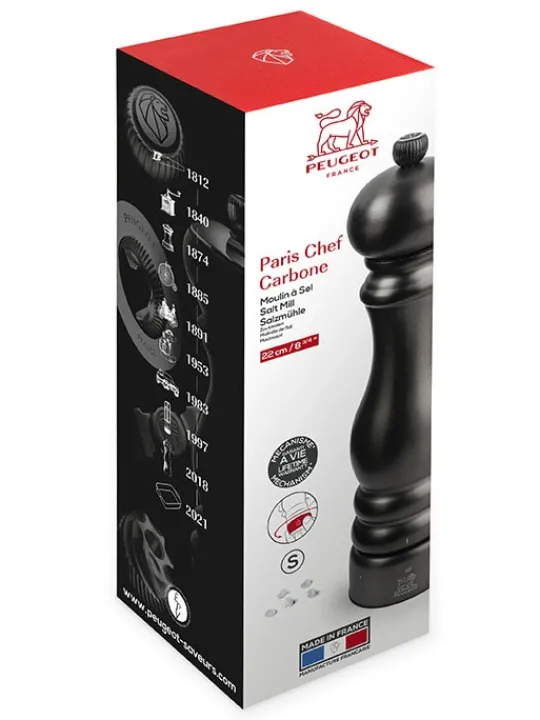 Peugeot Saveurs Paris chef Moulin à sel manuel en inox, , u'select, 22 cm - 8,75" -> Moulins À Sel Et Salières