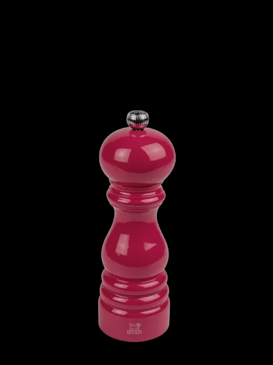 Peugeot Saveurs Paris Moulin à sel manuel en bois laqué, rose bonbon, 18 cm - 7in. -> Idées Cadeaux -50€ | Moulins À Sel Et Salières