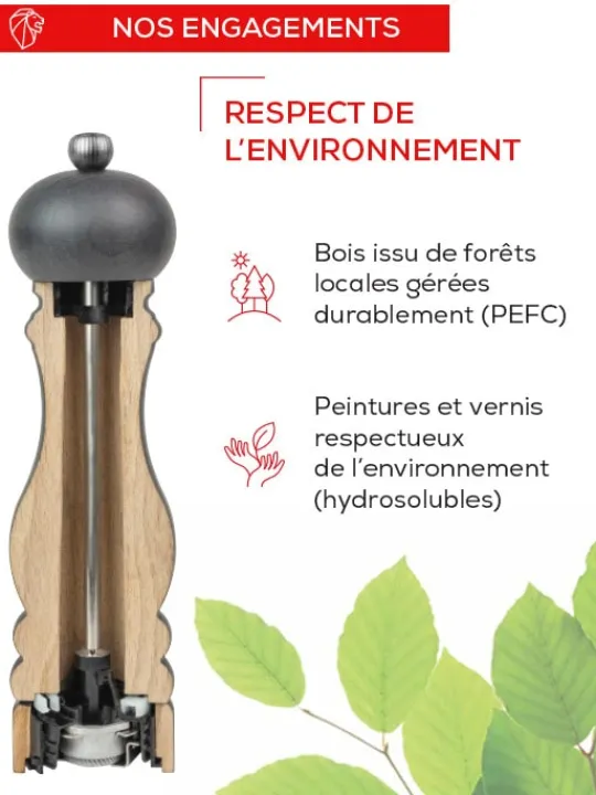 Peugeot Saveurs Paris u'select Moulin à sel manuel en bois u'select couleur 12 cm -> Moulins À Sel Et Salières