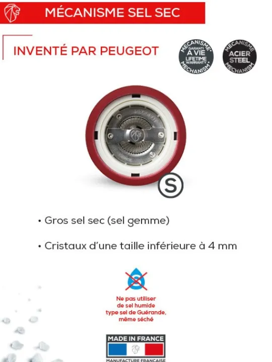 Peugeot Saveurs Paris u'select Moulin à sel manuel u'select en bois laqué, , 18 cm - 7in -> Idées Cadeaux -100€ | Envie De Couleurs